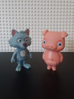 2021 Jazwares Moonbug - Wally Wolf, Pepe Pig - Cocomelon Animal Time Figure Lot